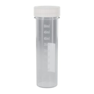 Digestion Vessel - 50ml Class A w/Natural Screw Cap, Flat Bottom